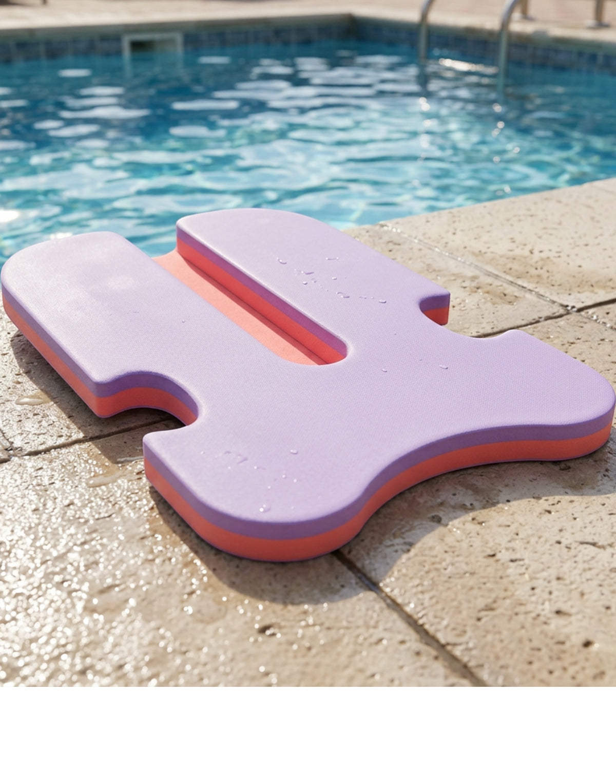 Kvoa U-Channel Swim Training Board 43 x 31 cm Lavender - Lifestyle view